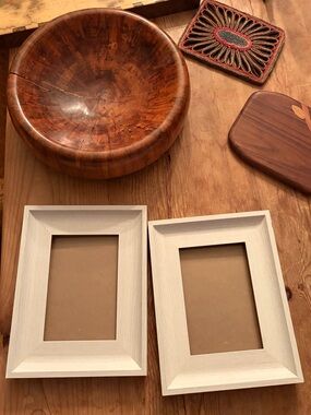 Two Thick Wooden Matching Frames